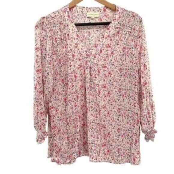 Cynthia Rowley Tops - Cynthia Rowley Floral Peasant Blouse